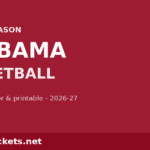 2026-27 Alabama Basketball Schedule