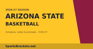 Read more about the article 2026-27 Arizona State Basketball Schedule: Dates, Roster, TV & Printable PDF