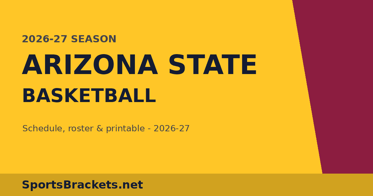 2026-27 Arizona State Basketball Schedule