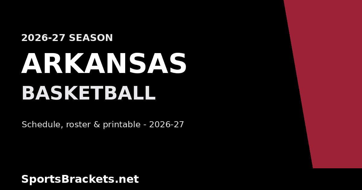 2026-27 Arkansas Basketball Schedule