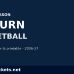 2026-27 Auburn Basketball Schedule