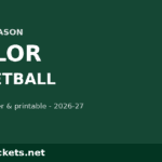 2026-27 Baylor Basketball Schedule