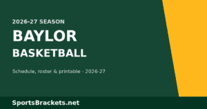 2026-27 Baylor Basketball Schedule