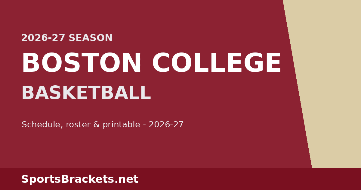 2026-27 Boston College Basketball Schedule