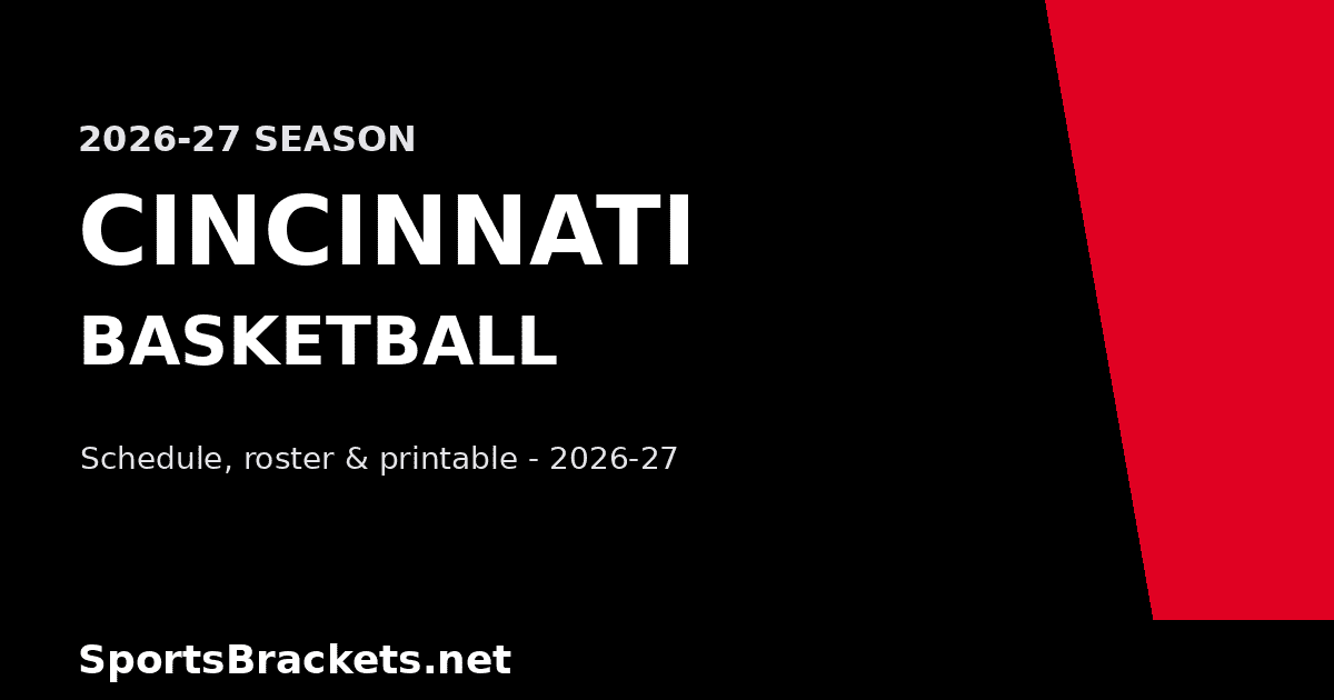 2026-27 Cincinnati Basketball Schedule