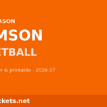 2026-27 Clemson Basketball Schedule