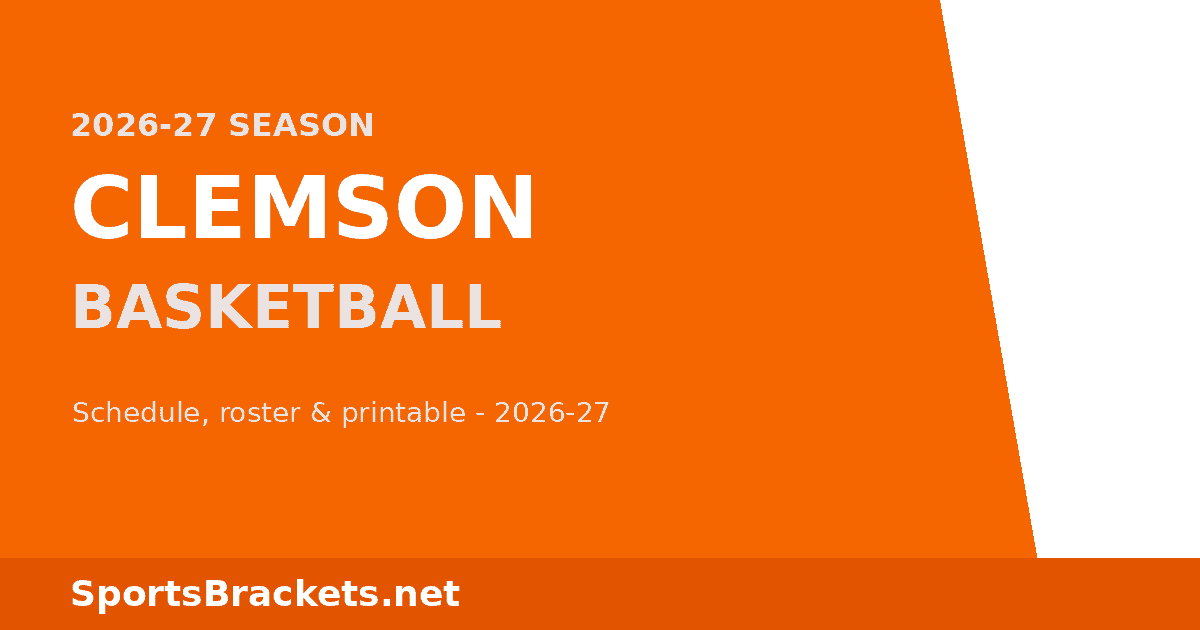 2026-27 Clemson Basketball Schedule