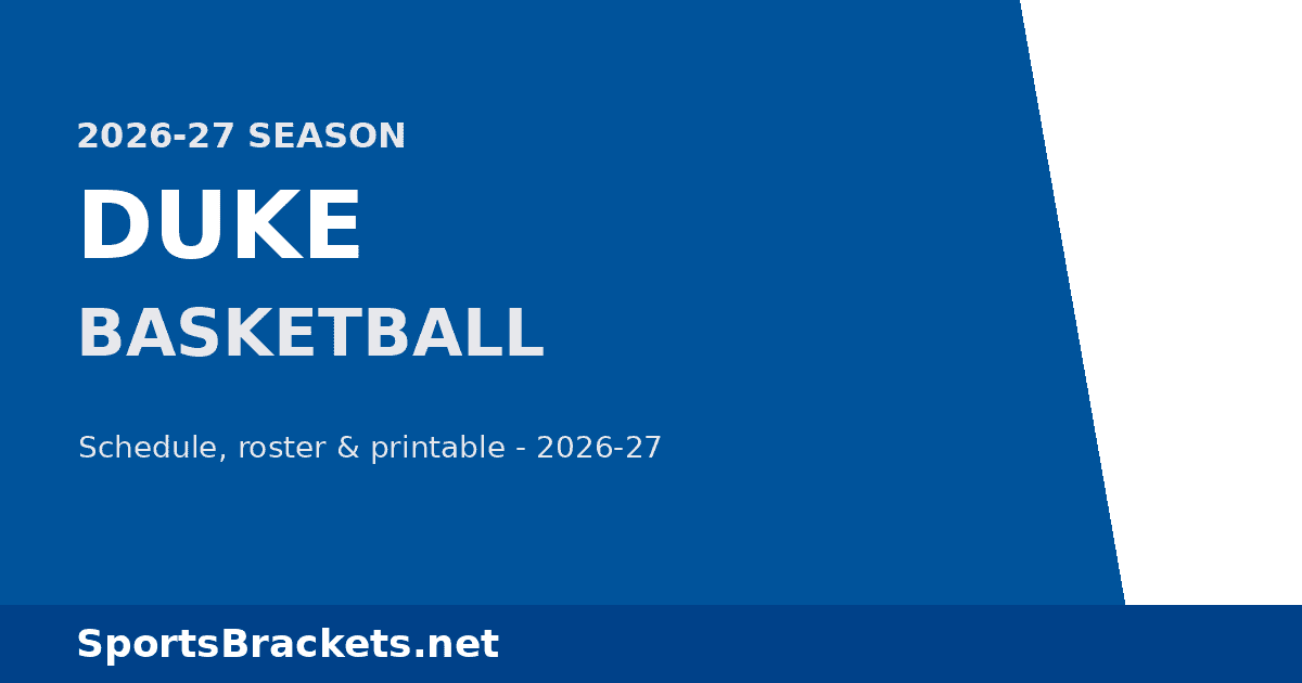 2026-27 Duke Basketball Schedule