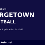2026-27 Georgetown Basketball Schedule