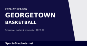 Read more about the article 2026-27 Georgetown Basketball Schedule: Dates, Roster, TV & Printable PDF