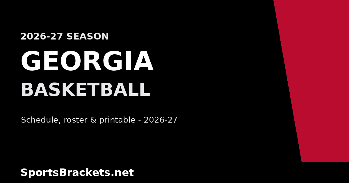 2026-27 Georgia Basketball Schedule