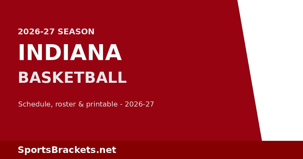 2026-27 Indiana Basketball Schedule