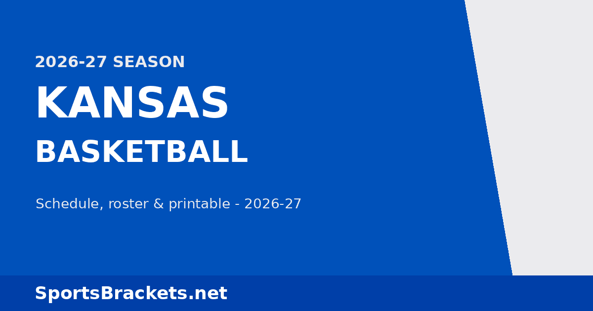 2026-27 Kansas Basketball Schedule