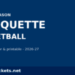 2026-27 Marquette Basketball Schedule
