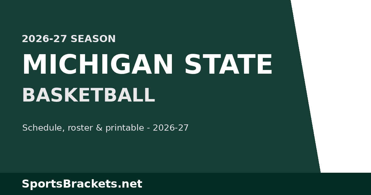 2026-27 Michigan State Basketball Schedule