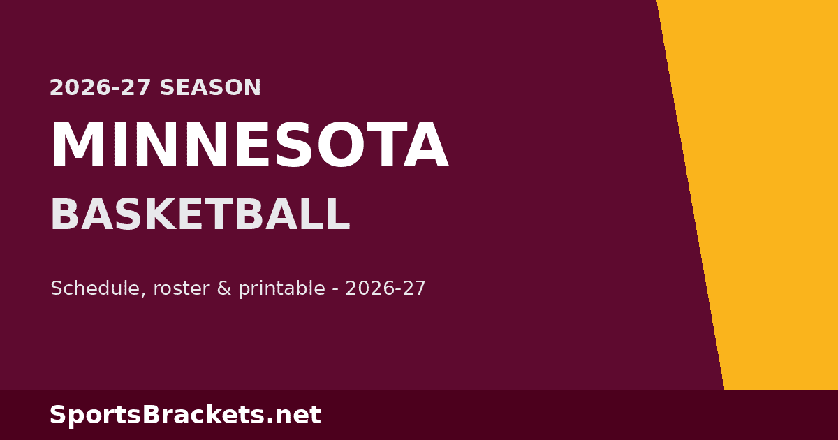 2026-27 Minnesota Basketball Schedule