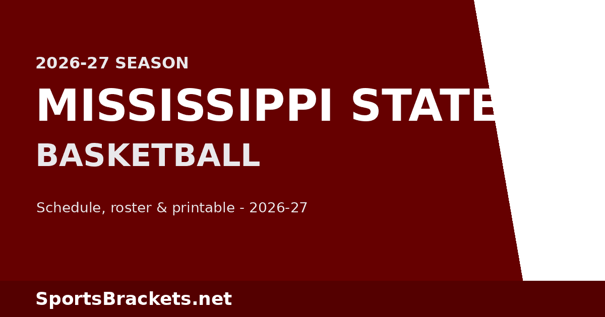 2026-27 Mississippi State Basketball Schedule