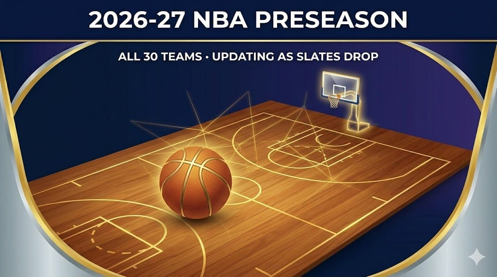 2026-27 NBA Preseason Schedule - Sports Brackets 2026-27 NBA preseason schedule