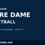 2026-27 Notre Dame Basketball Schedule
