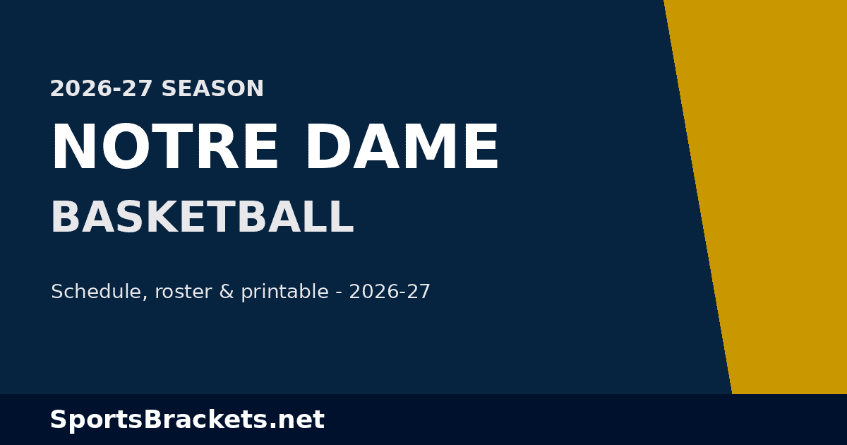 2026-27 Notre Dame Basketball Schedule