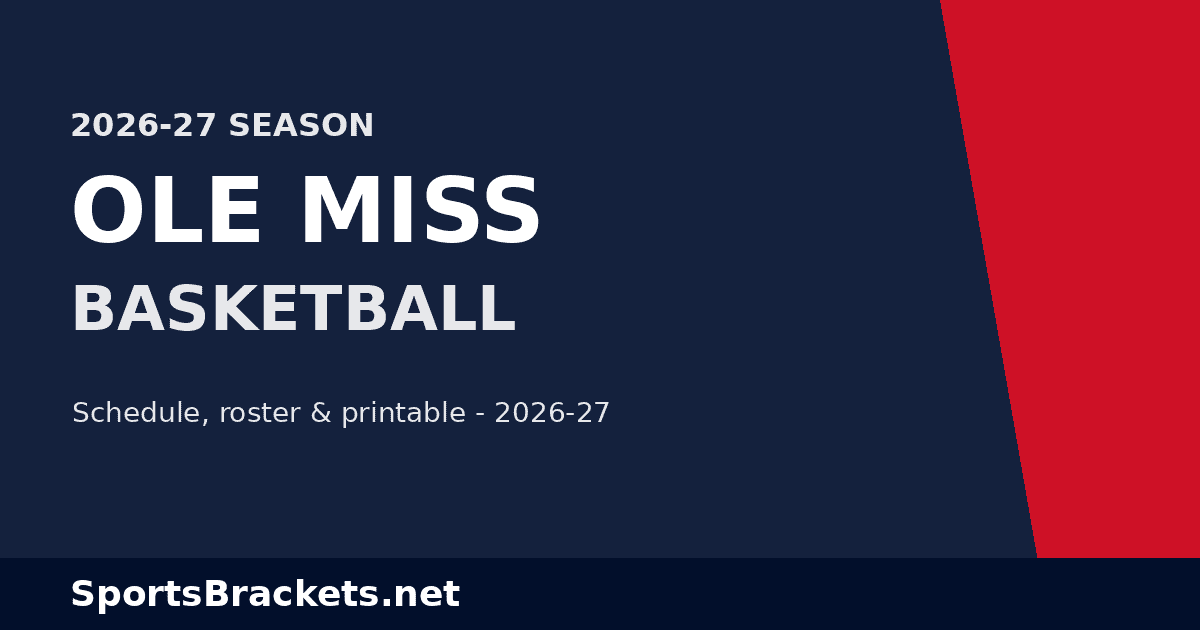 2026-27 Ole Miss Basketball Schedule