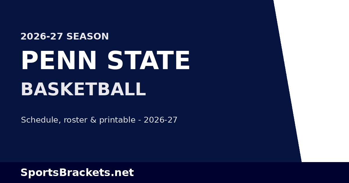 2026-27 Penn State Basketball Schedule