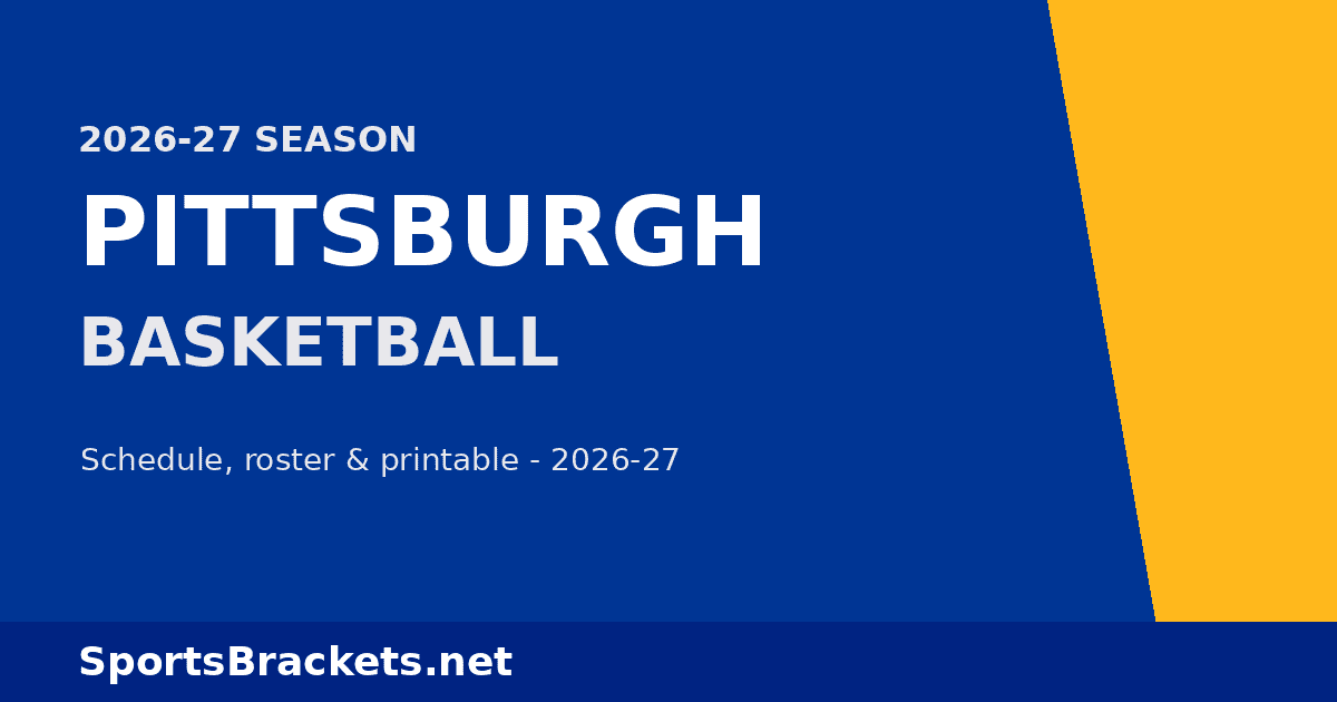 2026-27 Pittsburgh Basketball Schedule