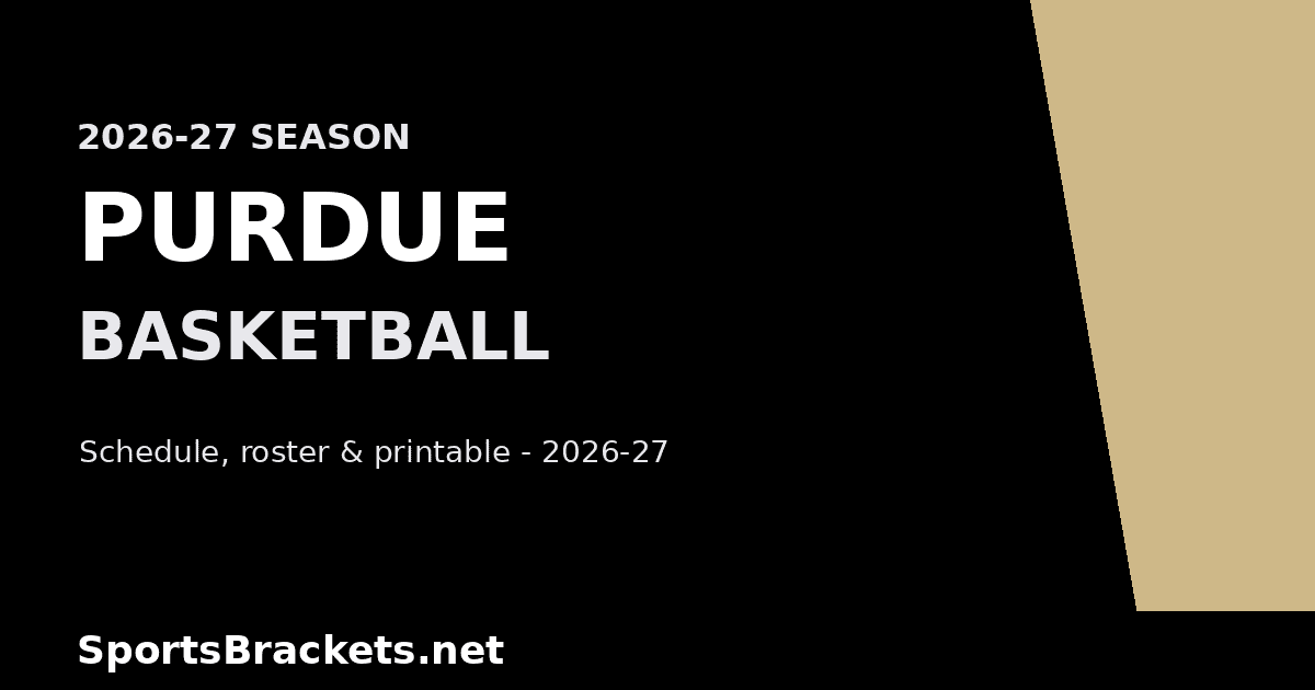 2026-27 Purdue Basketball Schedule