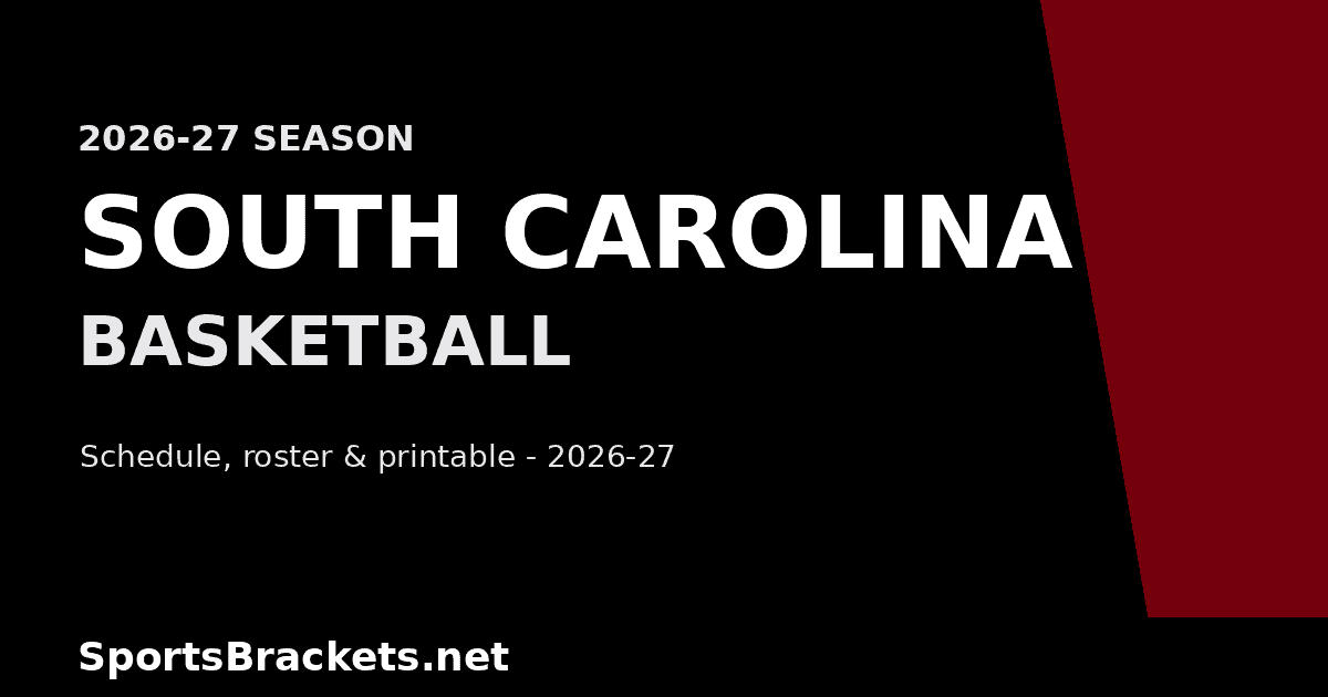 2026-27 South Carolina Basketball Schedule