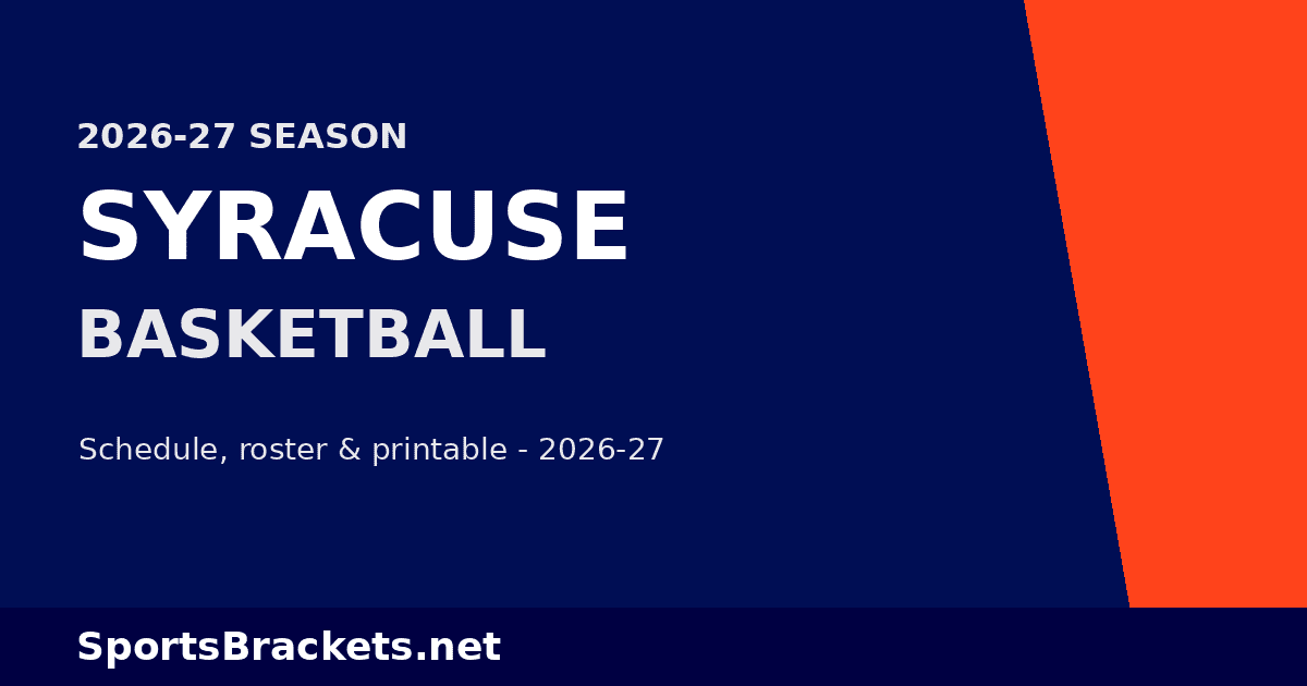 2026-27 Syracuse Basketball Schedule