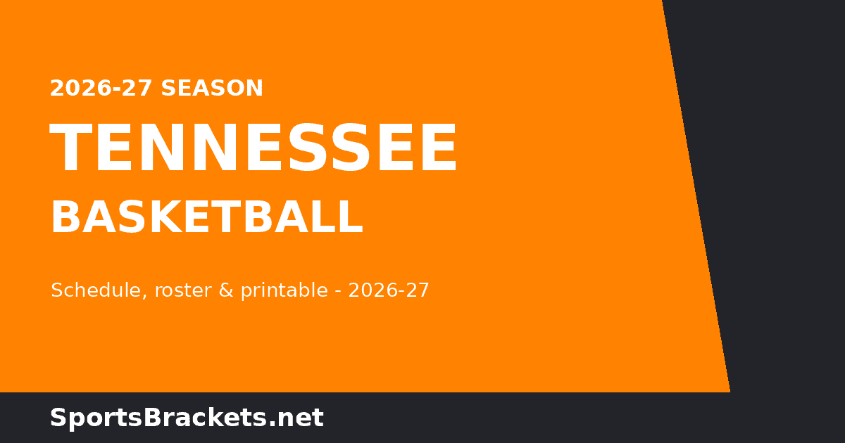 2026-27 Tennessee Basketball Schedule