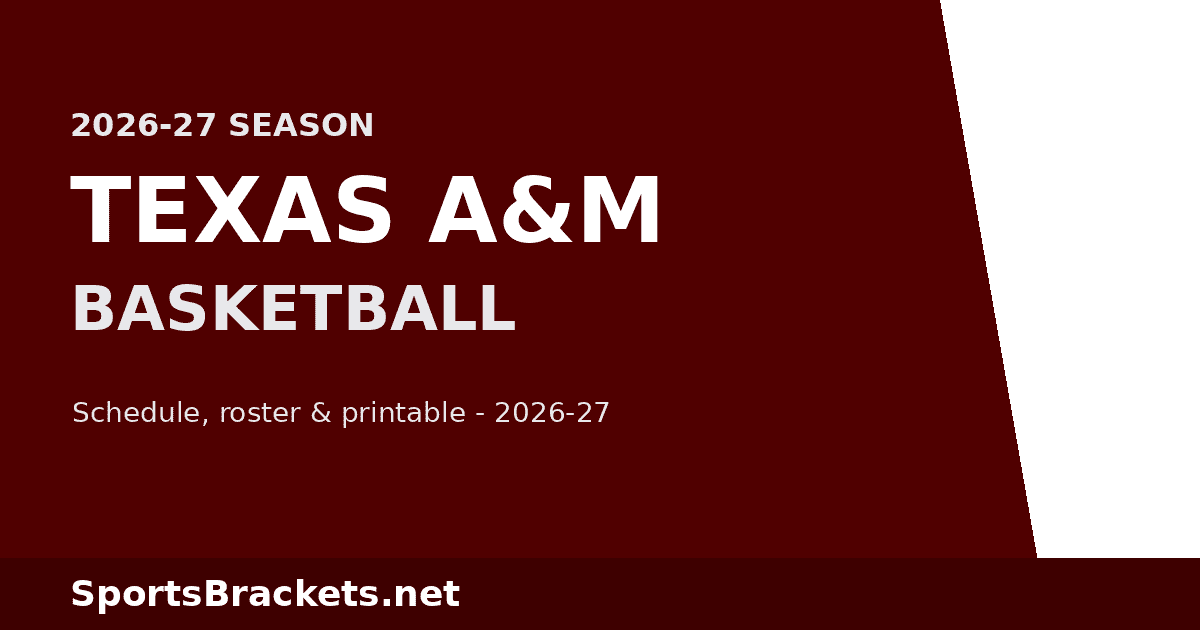 2026-27 Texas A&M Basketball Schedule