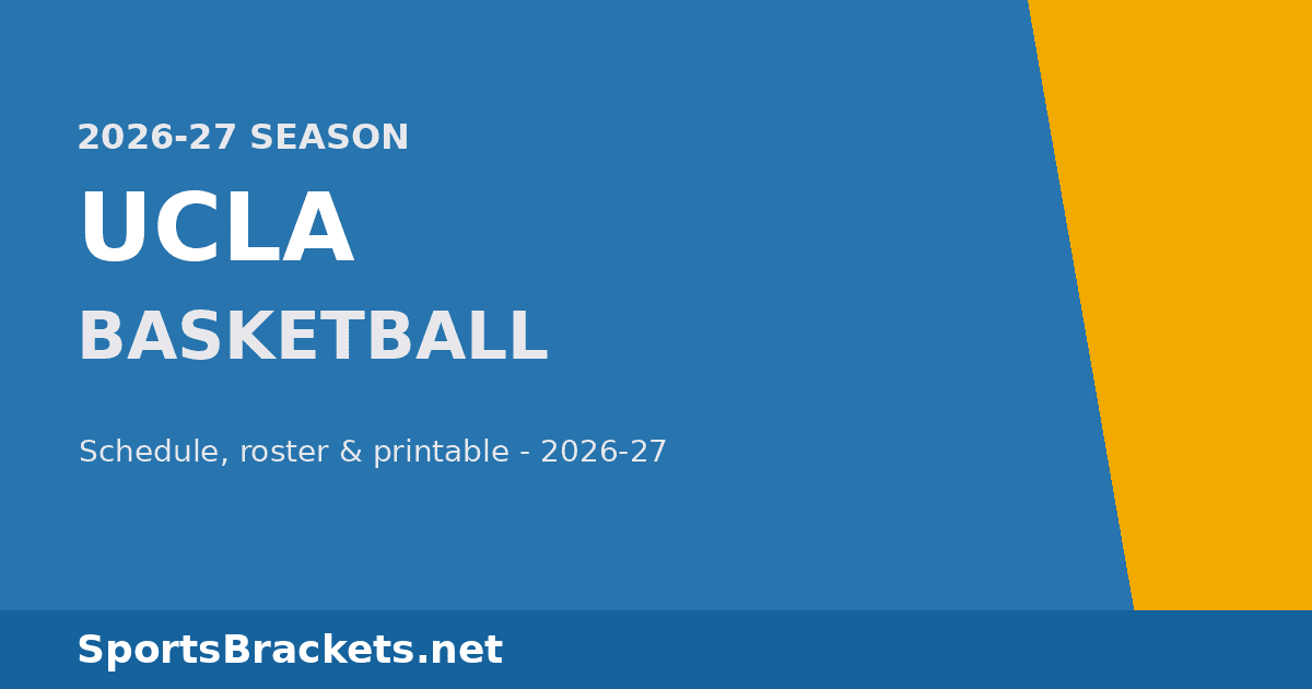 2026-27 UCLA Basketball Schedule