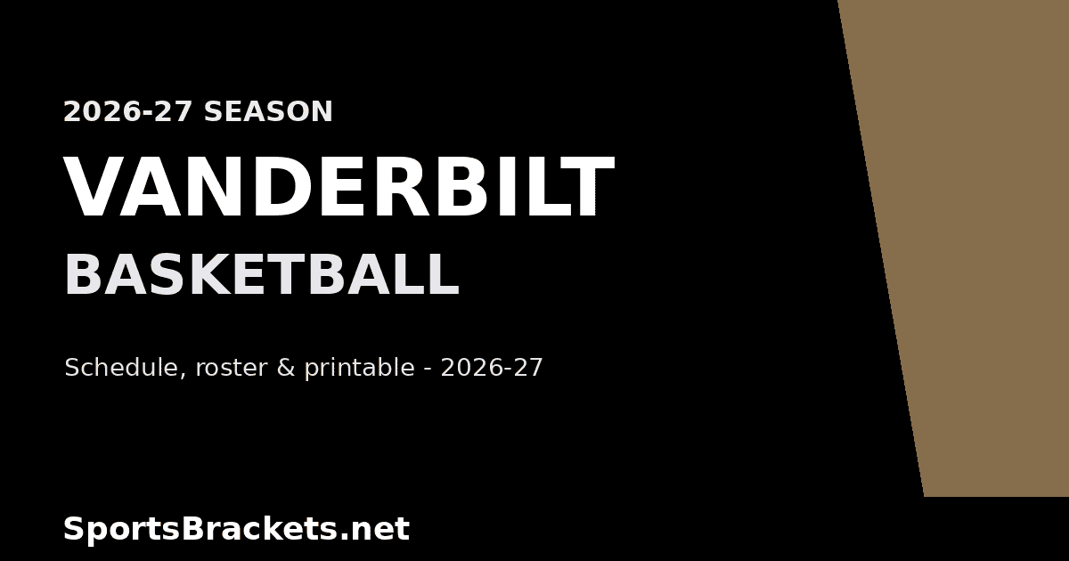 2026-27 Vanderbilt Basketball Schedule