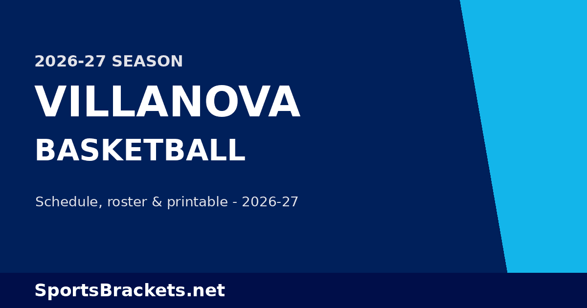 2026-27 Villanova Basketball Schedule
