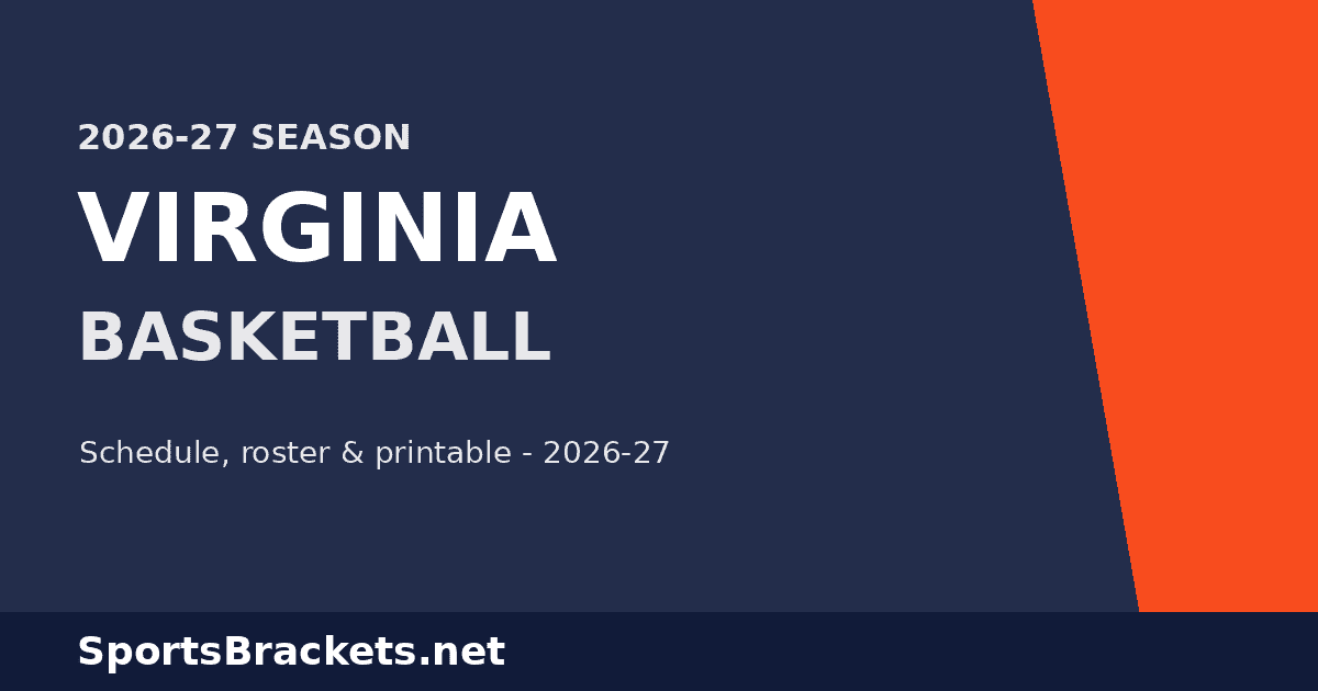 2026-27 Virginia Basketball Schedule