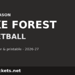 2026-27 Wake Forest Basketball Schedule