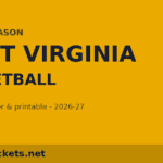 2026-27 West Virginia Basketball Schedule
