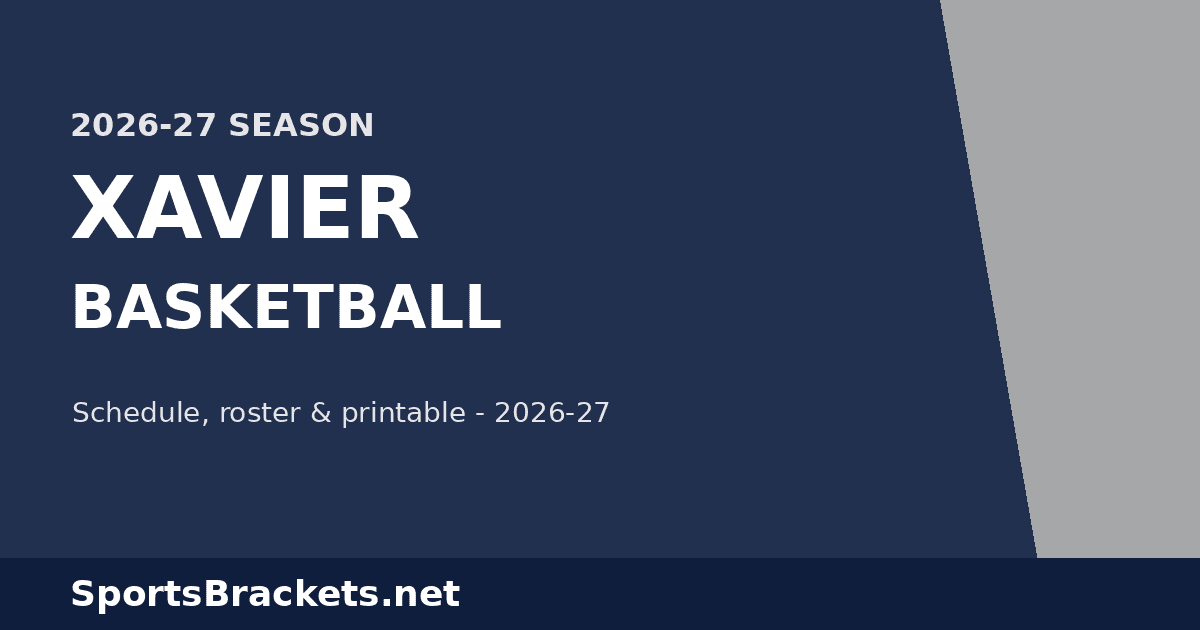 2026-27 Xavier Basketball Schedule