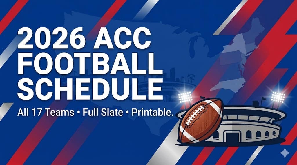 2026 ACC Football Schedule - Sports Brackets 2026 ACC Football Schedule