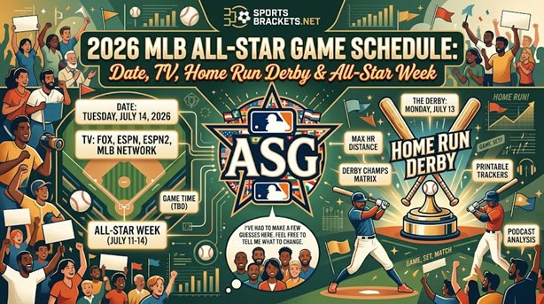 2026 MLB All Star Game Schdule - Sports Brackets 2026 MLB All-Star Game schedule at Citizens Bank Park