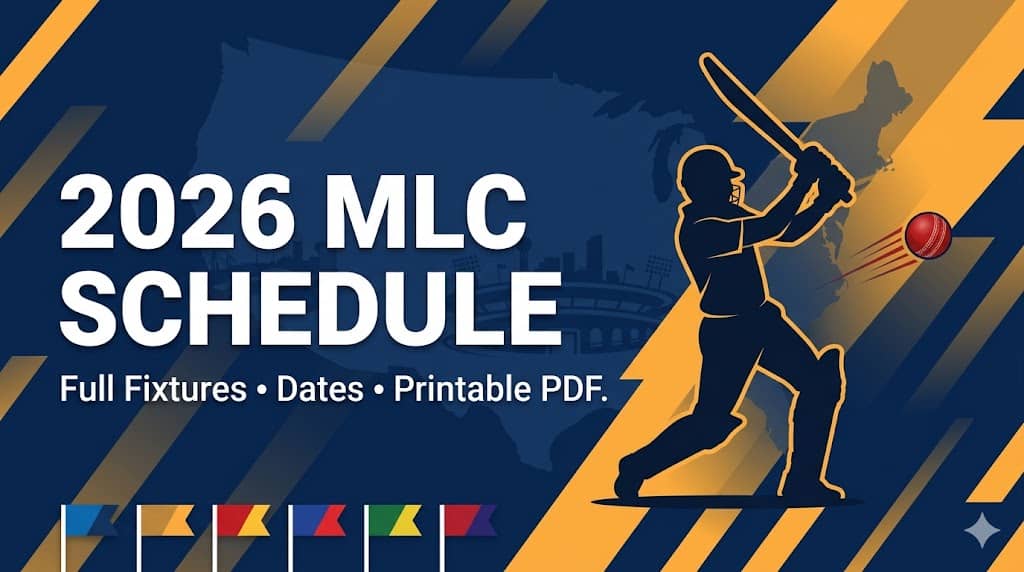 2026 Major League Cricket Schedule