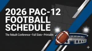 Read more about the article 2026 Pac-12 Football Schedule: All 8 Teams, Dates & TV (Printable)