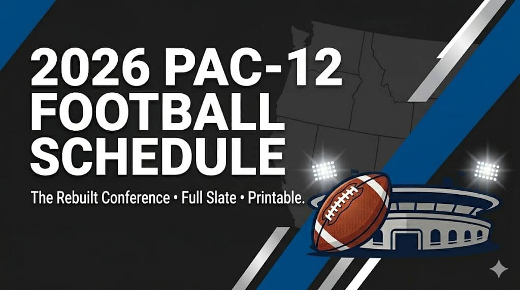 2026 Pac-12 Football Schedule