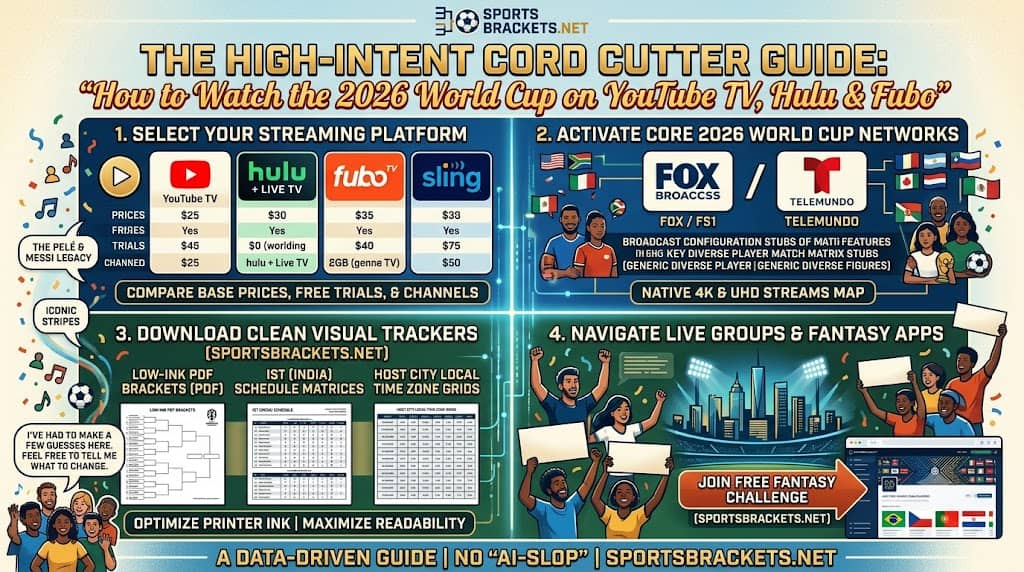 How to Watch World Cup YouTubeTV - Sports Brackets How to watch the 2026 World Cup on YouTube TV, Hulu and Fubo