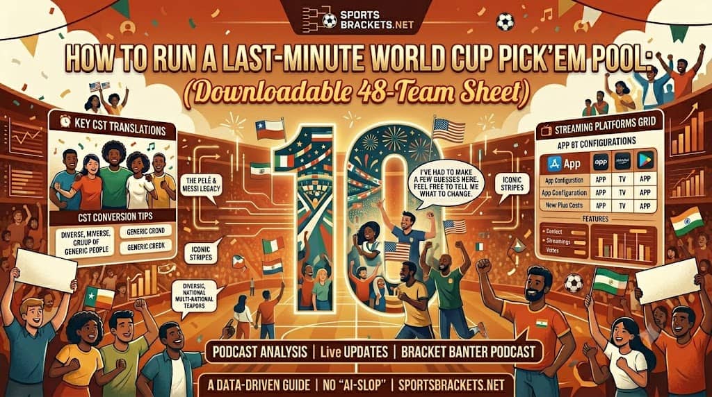 Last Minute World Cup Pickem Pool - Sports Brackets How to run a last-minute World Cup pick'em pool with a downloadable 48-team sheet