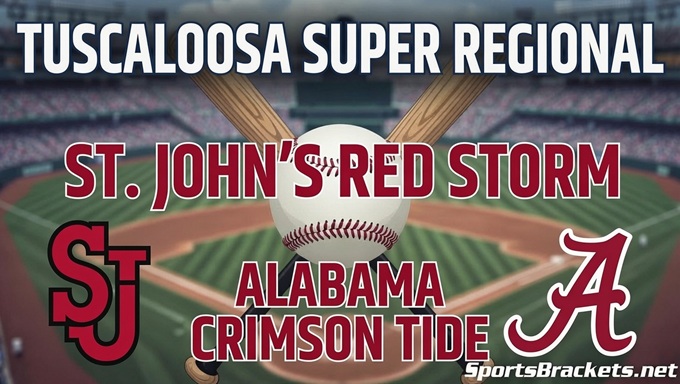 2026 Tuscaloosa Super Regional: St. John's Red Storm vs. No. 7 Alabama Crimson Tide