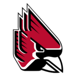 Stylized logo: red wing shapes with white and black outlines forming a layered feather design on a black background.