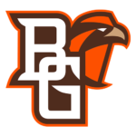 Logo with interlocking brown and white letters over an orange background, featuring a stylized eagle head on the right.