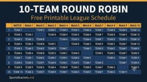 10-team round robin schedule printable